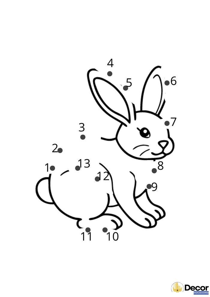 tranh tô màu nối số sinh động