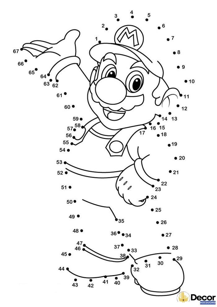 tranh tô màu nối số