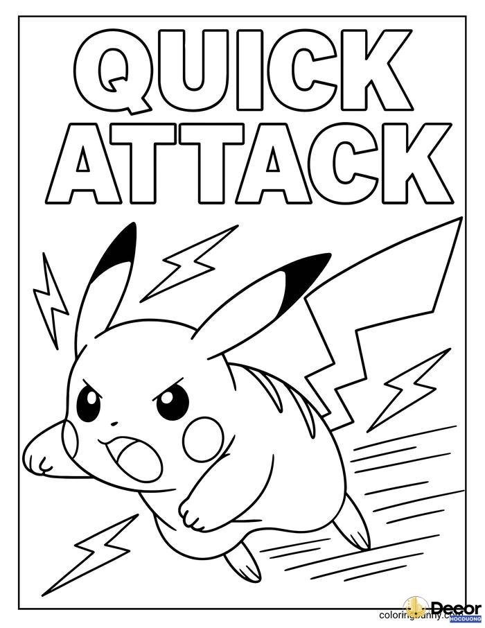tranh tô màu pikachu độc đáo