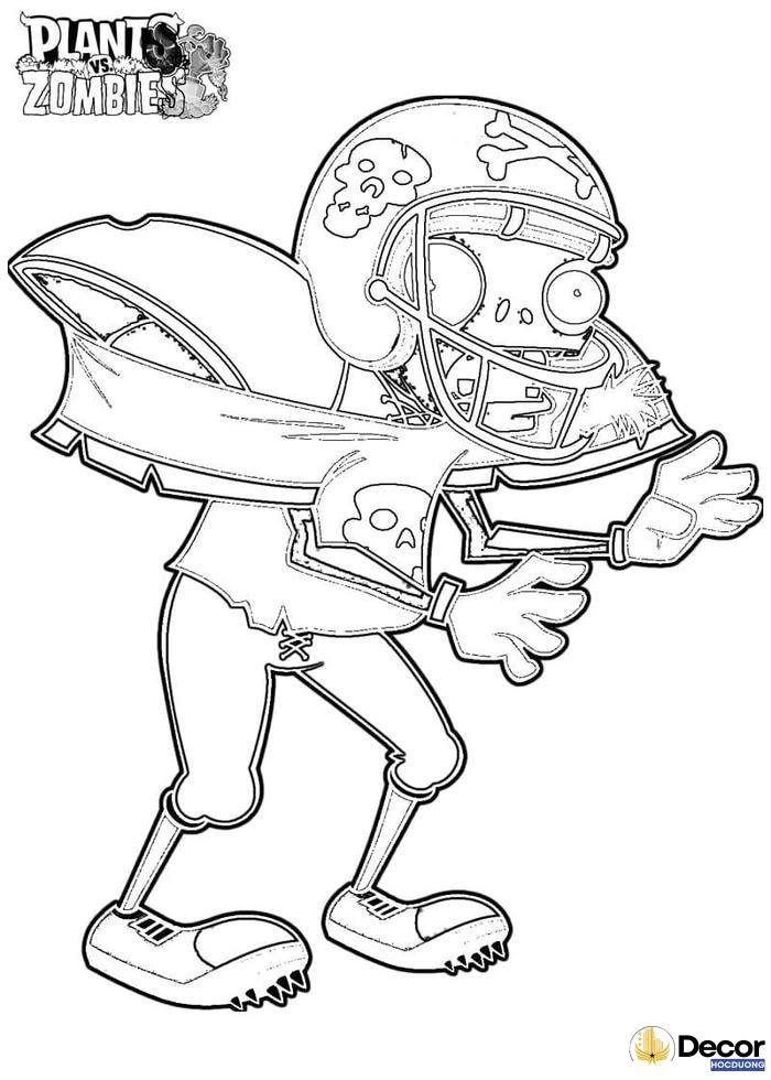 tranh tô màu plants vs zombies độc đáo