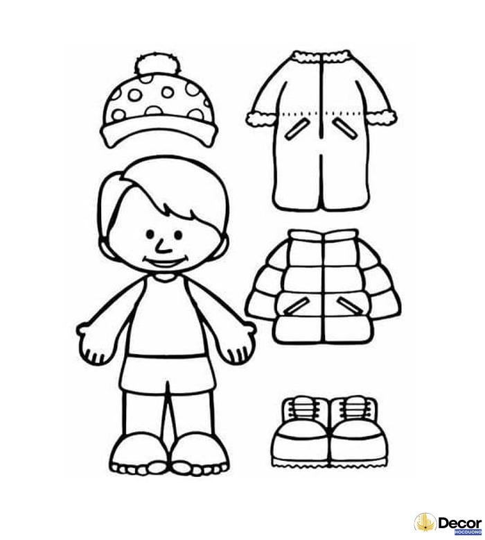 tranh tô màu quần áo ấn tượng