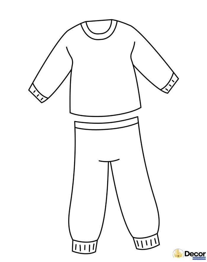 tranh tô màu quần áo bé gái