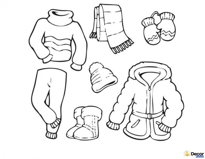 tranh tô màu quần áo dễ thương