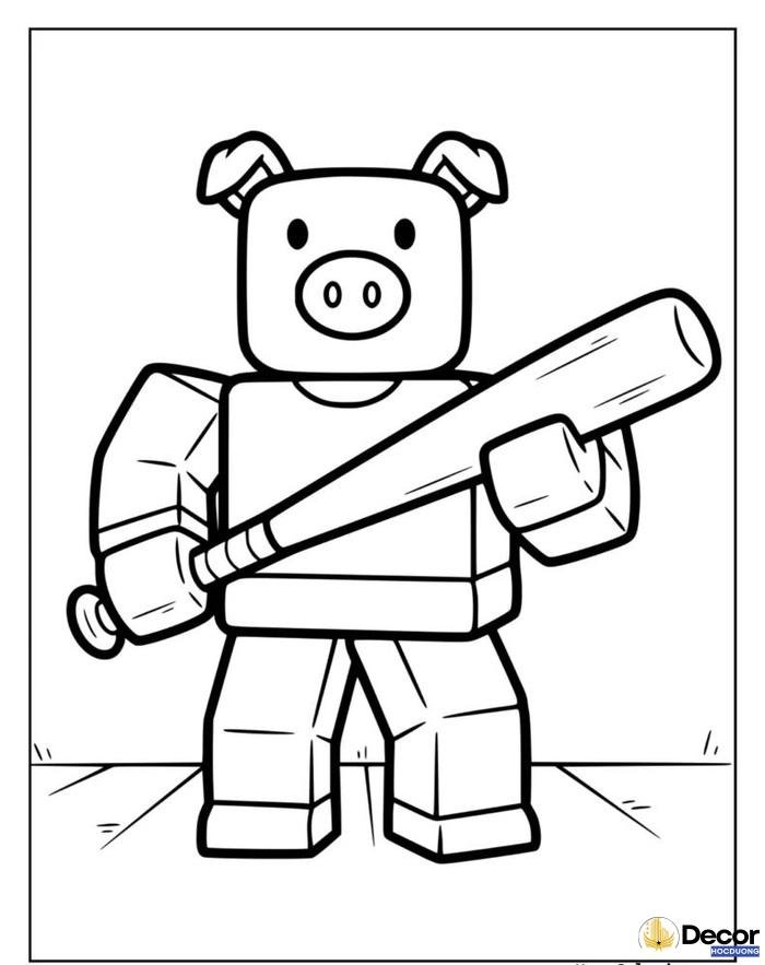 tranh tô màu roblox bé thích