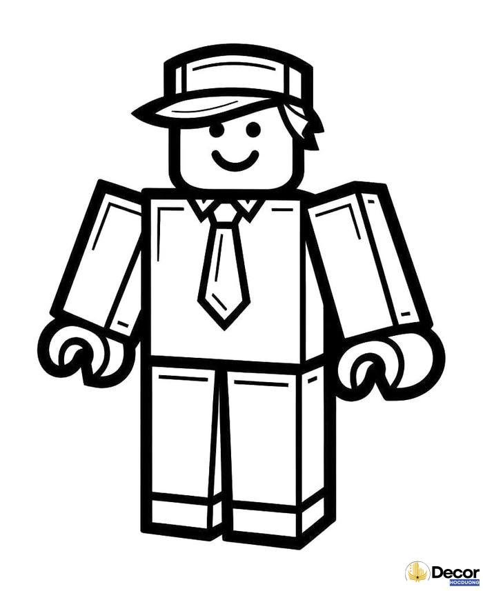tranh tô màu roblox dễ tô