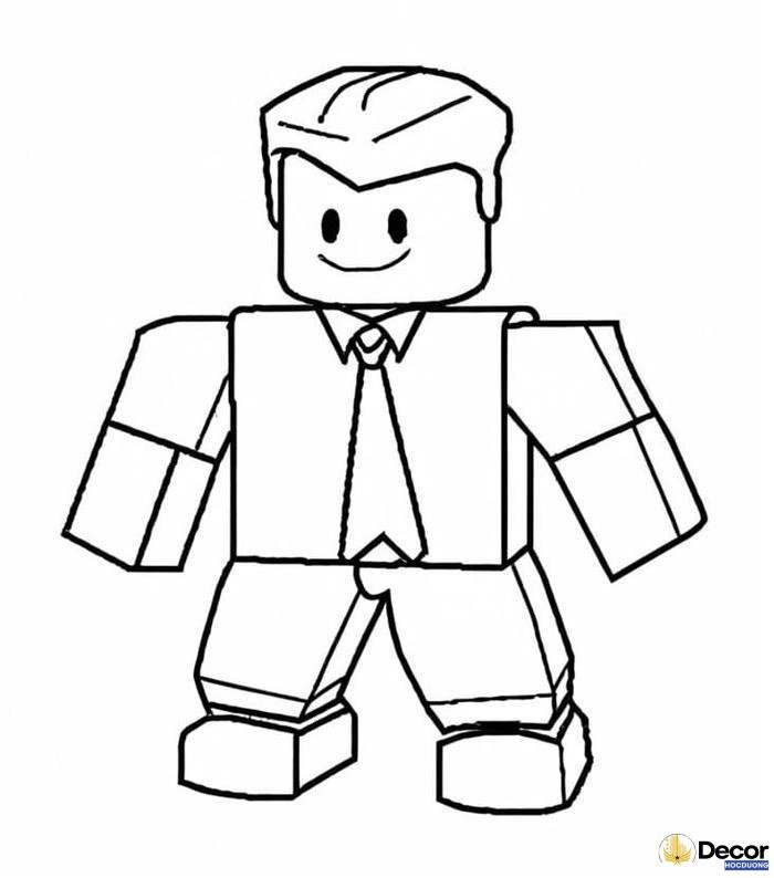 tranh tô màu roblox đơn giản