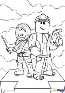 tranh tô màu roblox sinh động