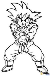 tranh tô màu songoku vui nhộn