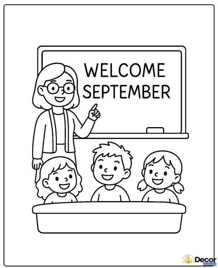 tranh tô màu thầy cô vui nhộn