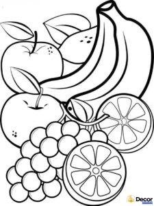 tranh tô màu trái cây