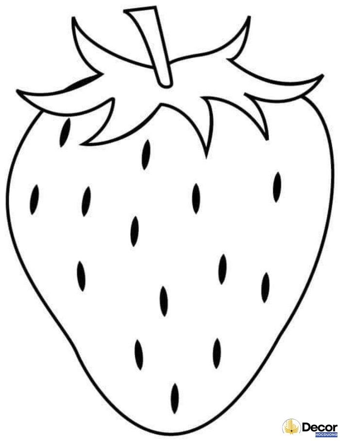 tranh tô màu trái cây ngộ nghĩnh