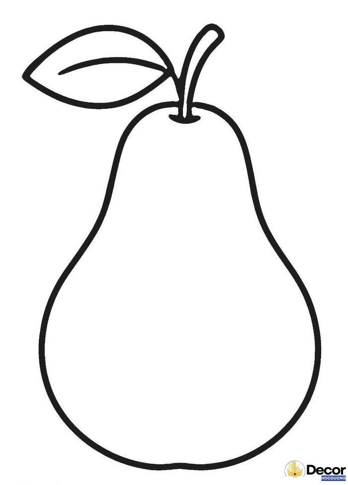 tranh tô màu trái cây thiếu nhi