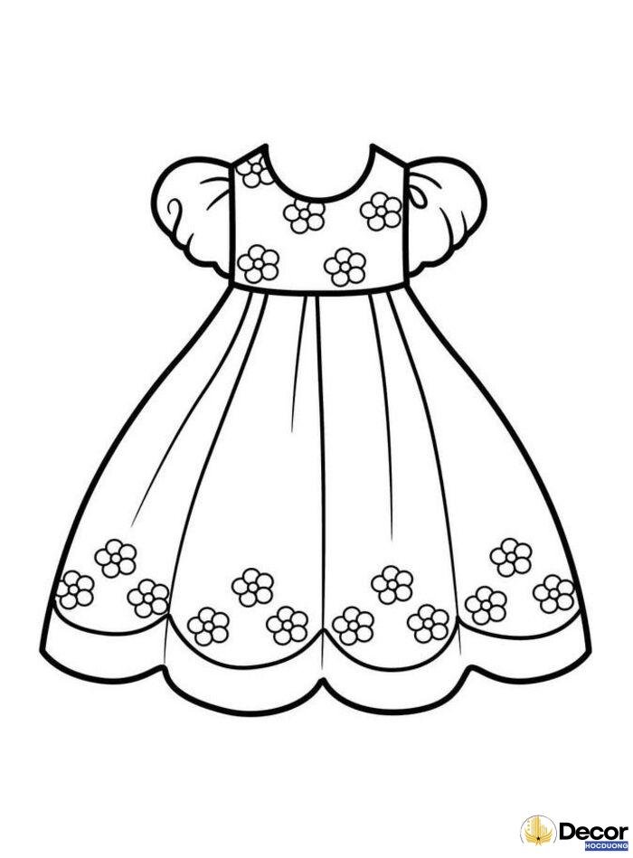 tranh tô màu váy nàng tiên