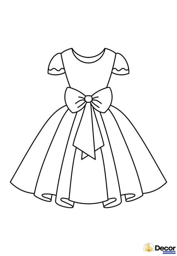 tranh tô màu váy prom đẹp