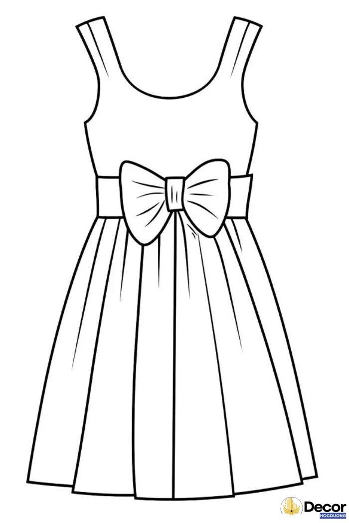 tranh tô màu váy xinh