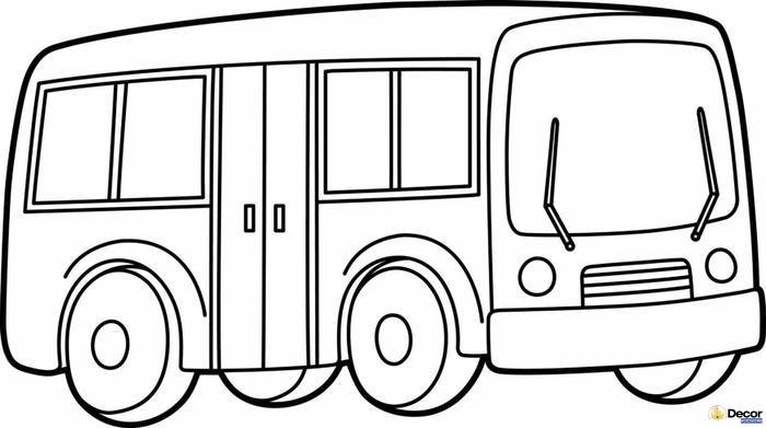 tranh tô màu xe bus độc đáo