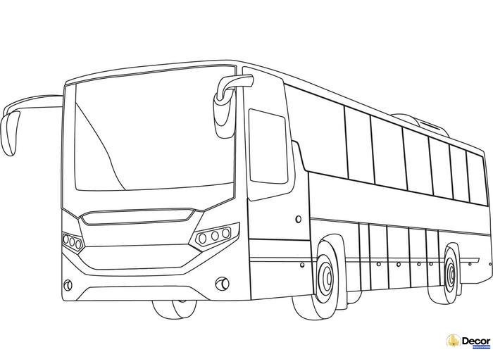 tranh tô màu xe bus nghệ thuật