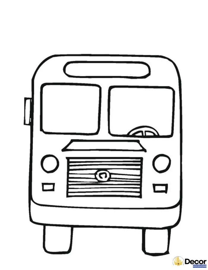 tranh tô màu xe bus nổi bật