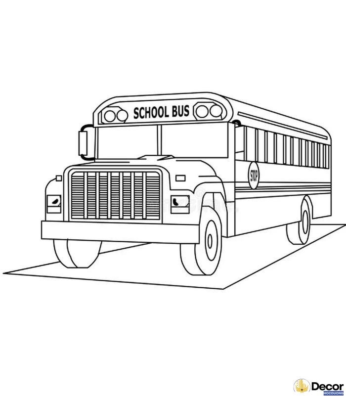 tranh tô màu xe bus tinh tế