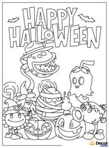 tranh tô màu zombie và các loại cây