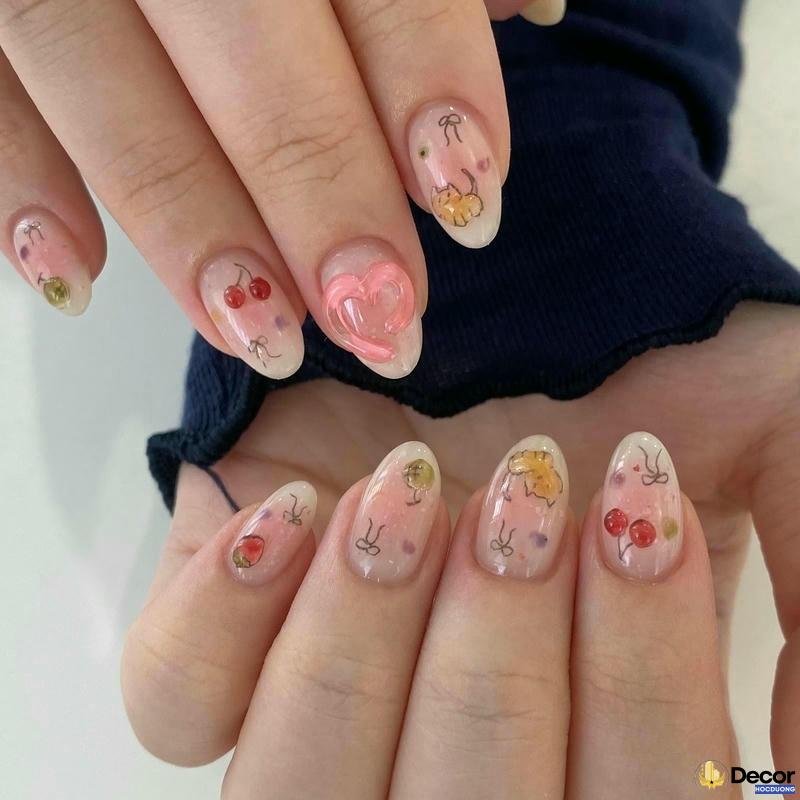 ảnh mẫu nail hàn quốc nghệ thuật hd