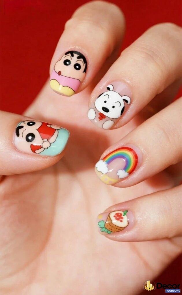 69+ Mẫu nail hoạt hình cực dễ thương dành cho chị đẹp