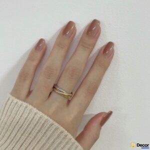 ảnh mẫu nail màu nude nghệ thuật 4k
