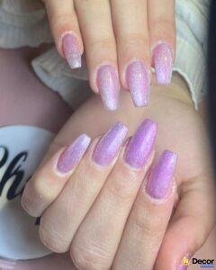 ảnh mẫu nail màu tím nghệ thuật 4k