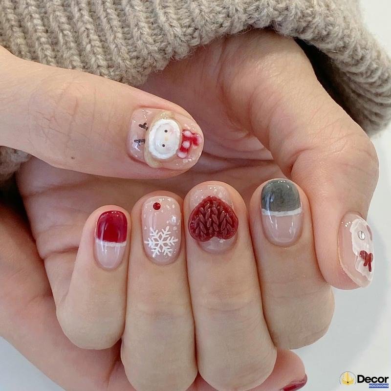 mẫu nail giáng sinh cực nét 4k