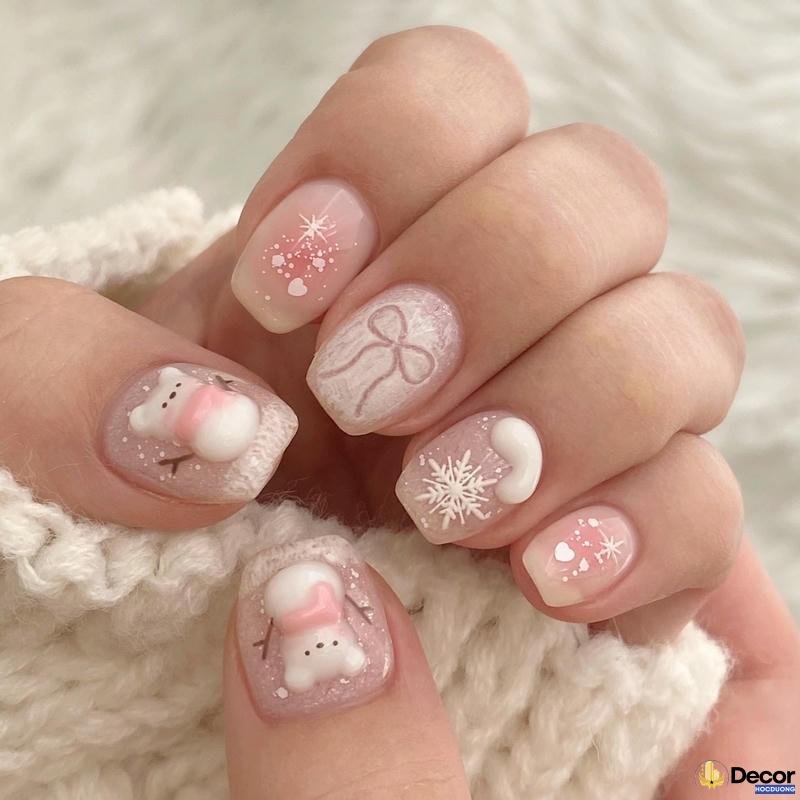 mẫu nail giáng sinh siêu nét 4k