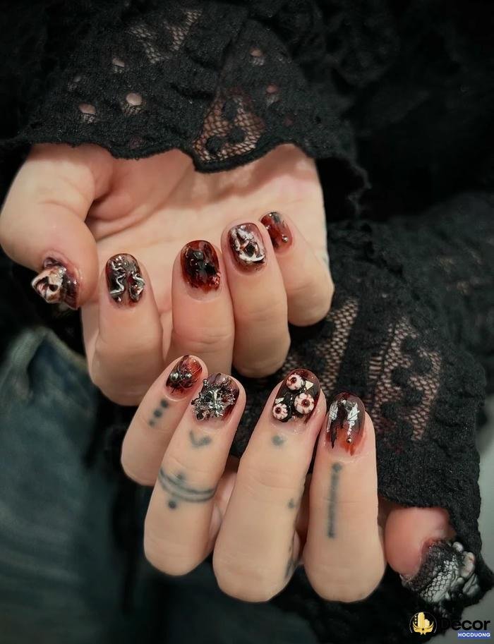 mẫu nail halloween cá tính hd