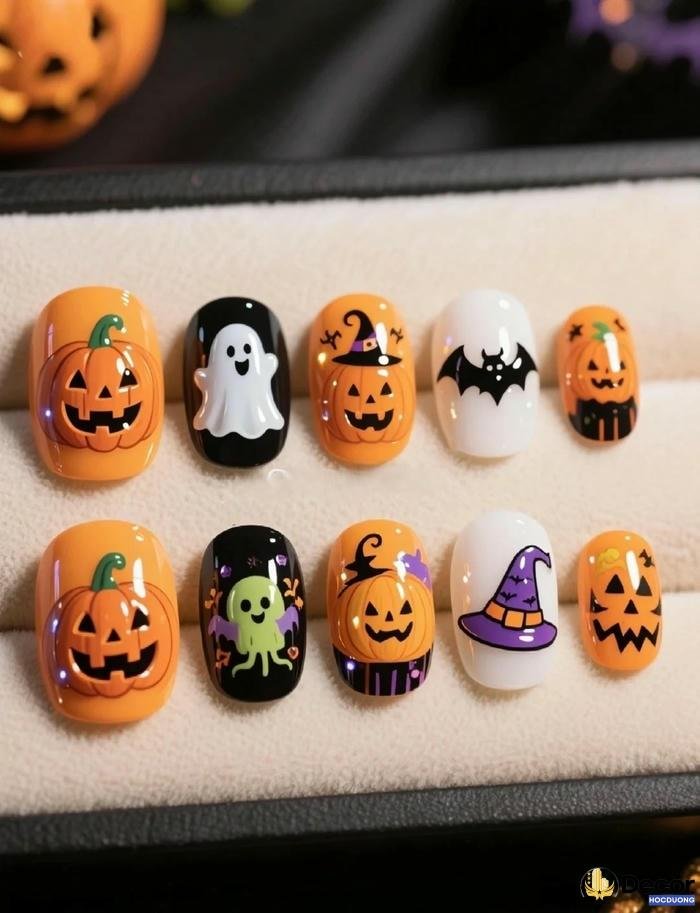 mẫu nail halloween full hd