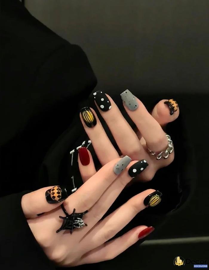 mẫu nail halloween tinh tế 4k