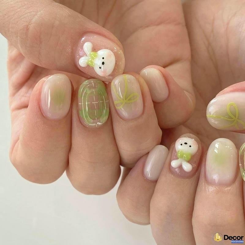 mẫu nail hàn quốc sang chảnh 4k