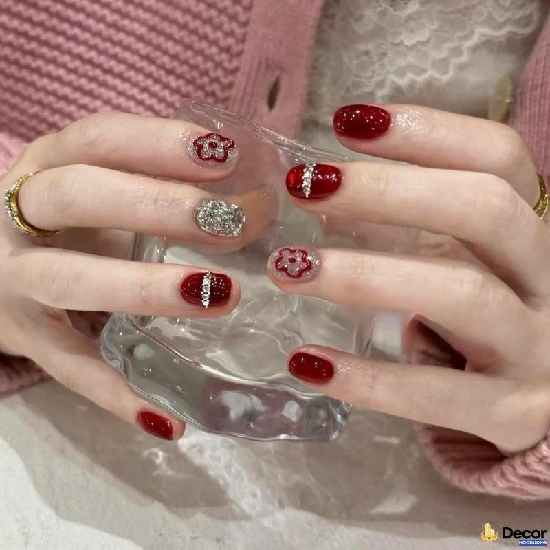 mẫu nail hoa đẹp