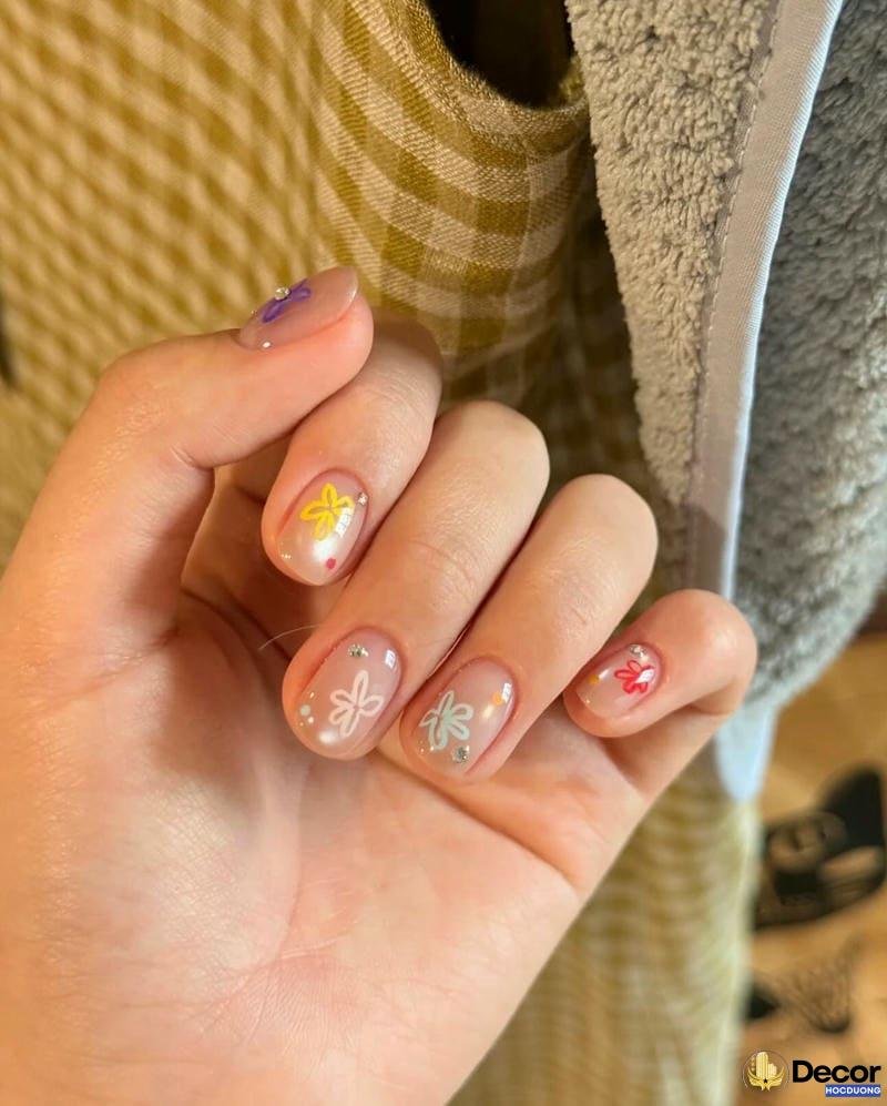 mẫu nail hoa full hd