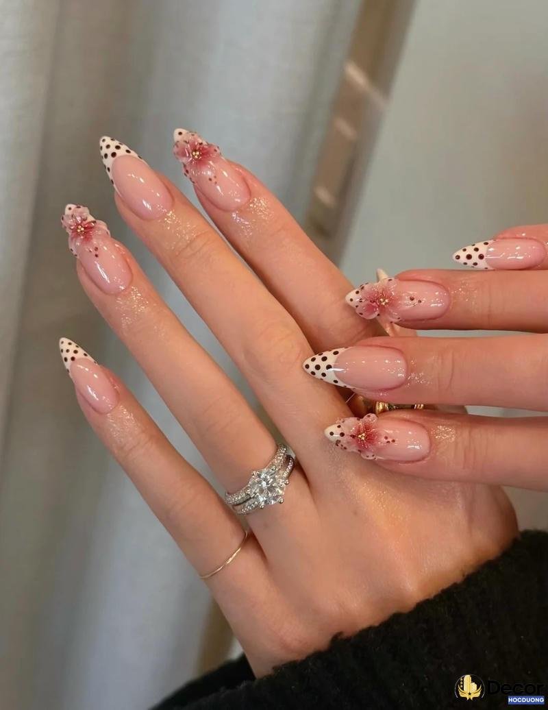 mẫu nail hoa siêu nét 4k