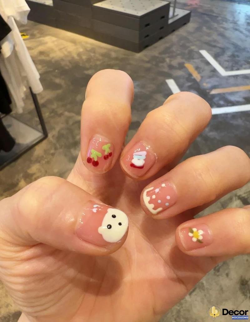 mẫu nail hoạt hình cực nét 4k