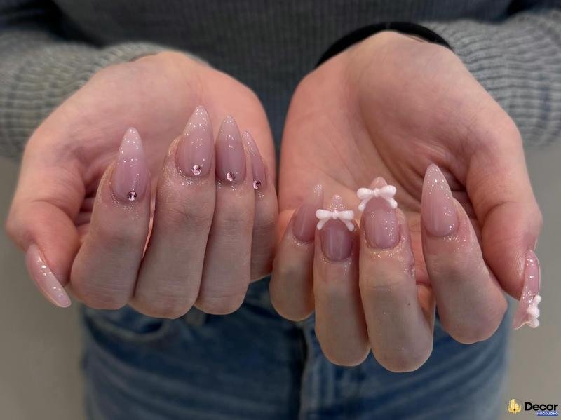 mẫu nail hồng đẹp nhất full hd