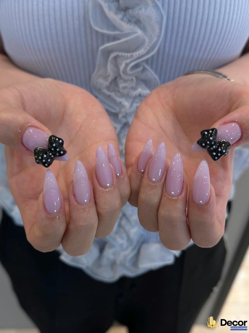 mẫu nail hồng đẹp nhất hd