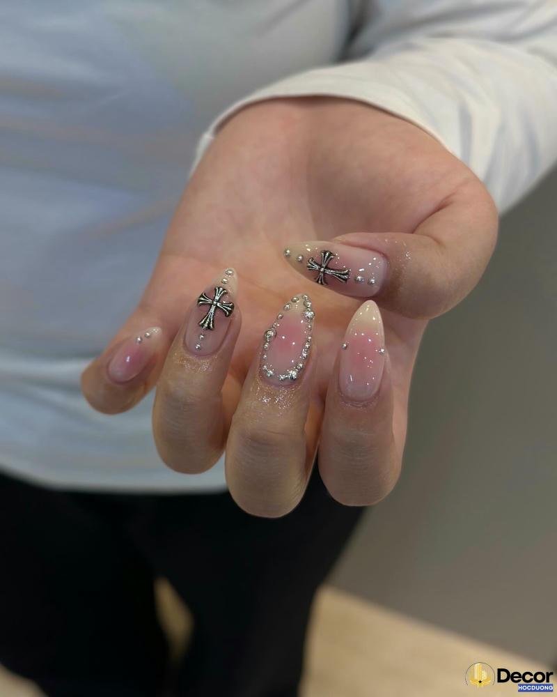 mẫu nail hồng sang chảnh hd