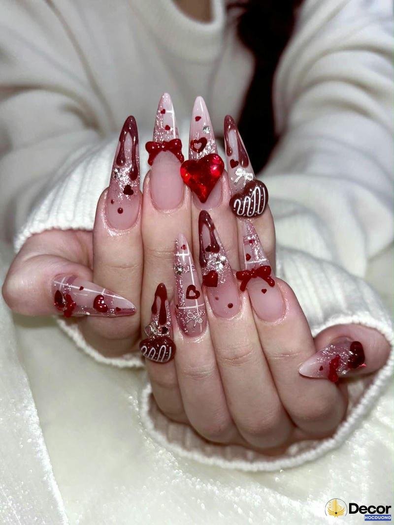 mẫu nail kim tuyến đẹp nhất hd