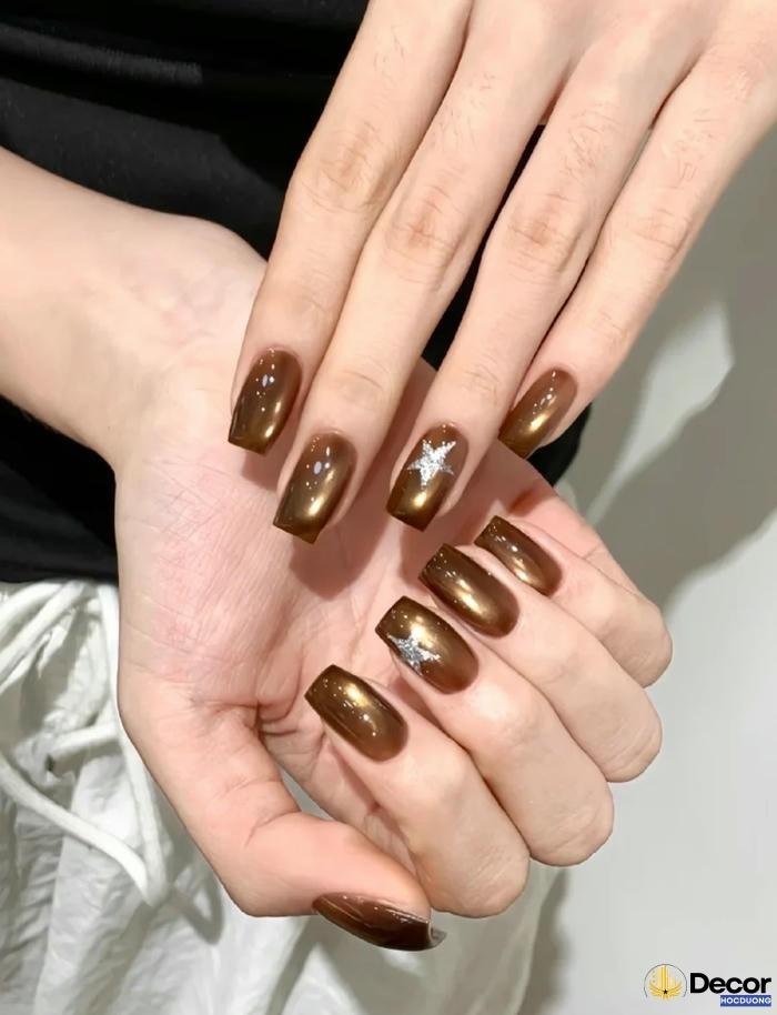mẫu nail màu nâu đẹp nhất hd