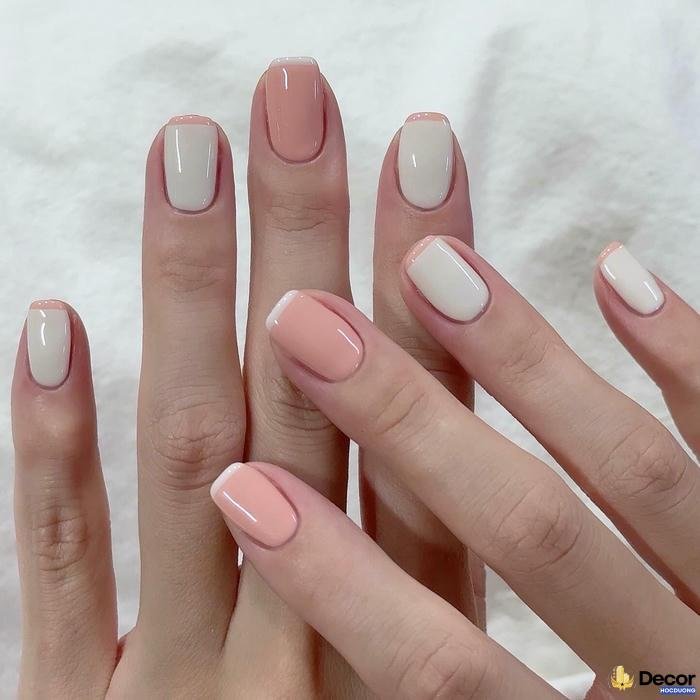 mẫu nail màu nude cá tính hd