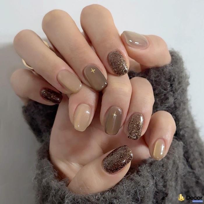mẫu nail màu nude cực nét full hd