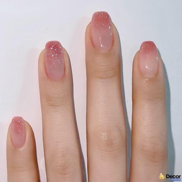 mẫu nail màu nude cực nét hd