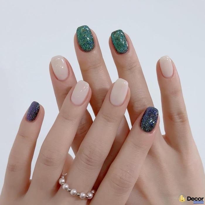 mẫu nail màu nude siêu nét 4k