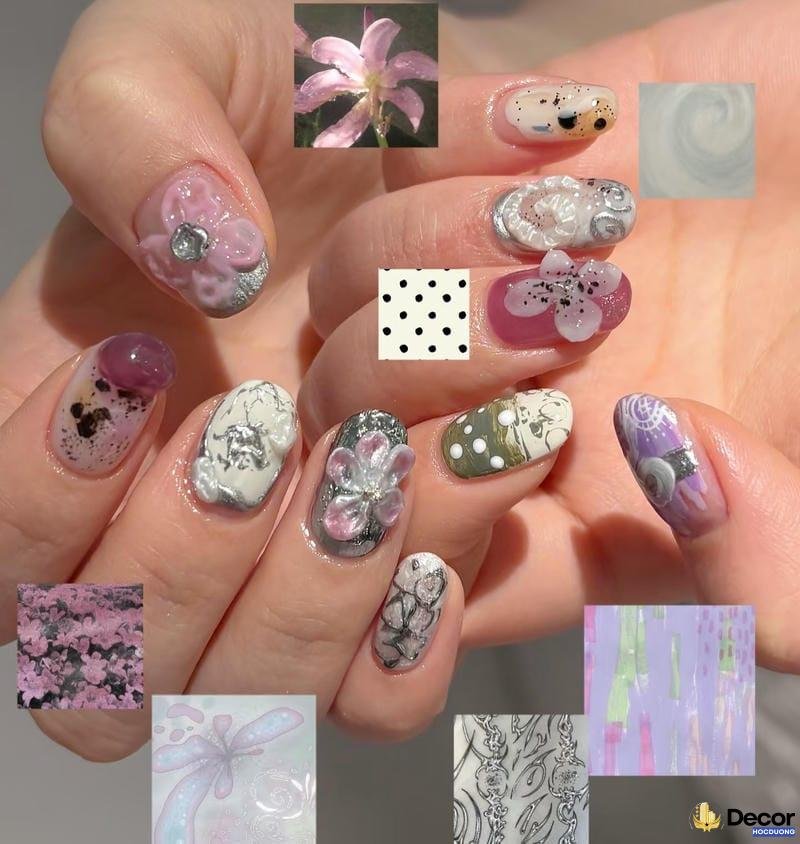 mẫu nail màu thạch cực nét 4k