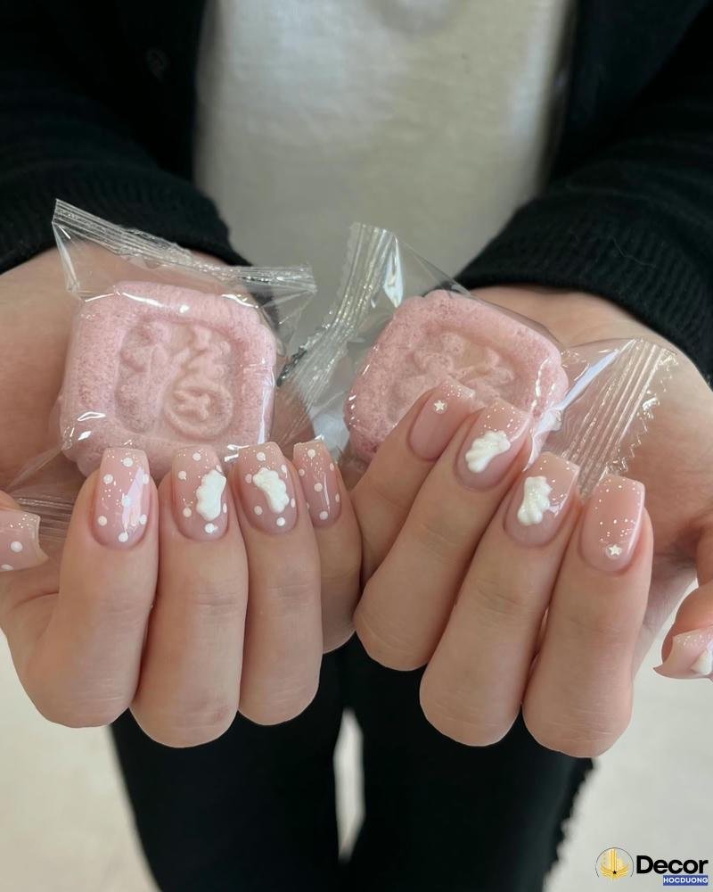 mẫu nail màu thạch sang chảnh 4k