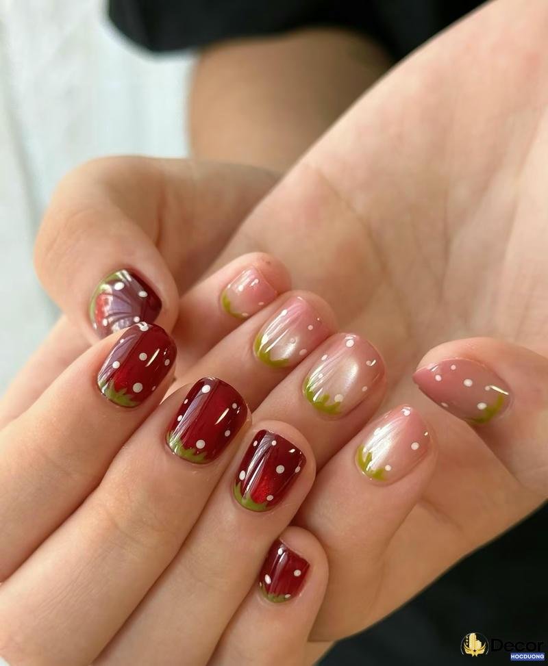 mẫu nail màu thạch tinh tế 4k